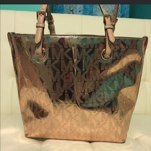 Michael Kors Rose Gold Tote Bag Like New